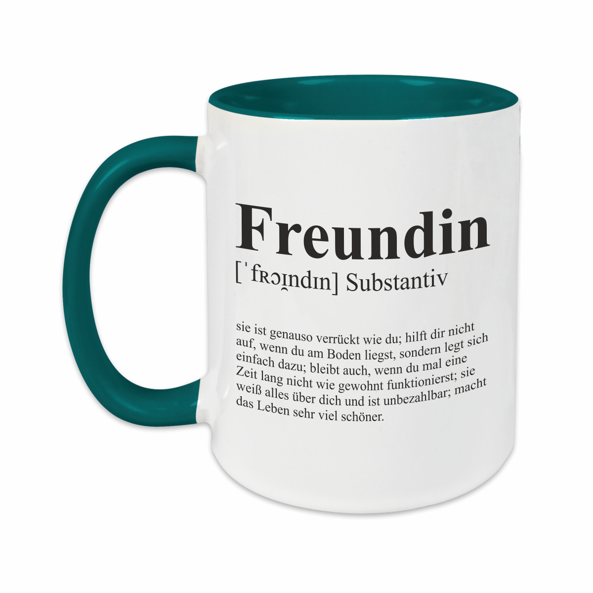 Tasse - Definition Freundin petrol