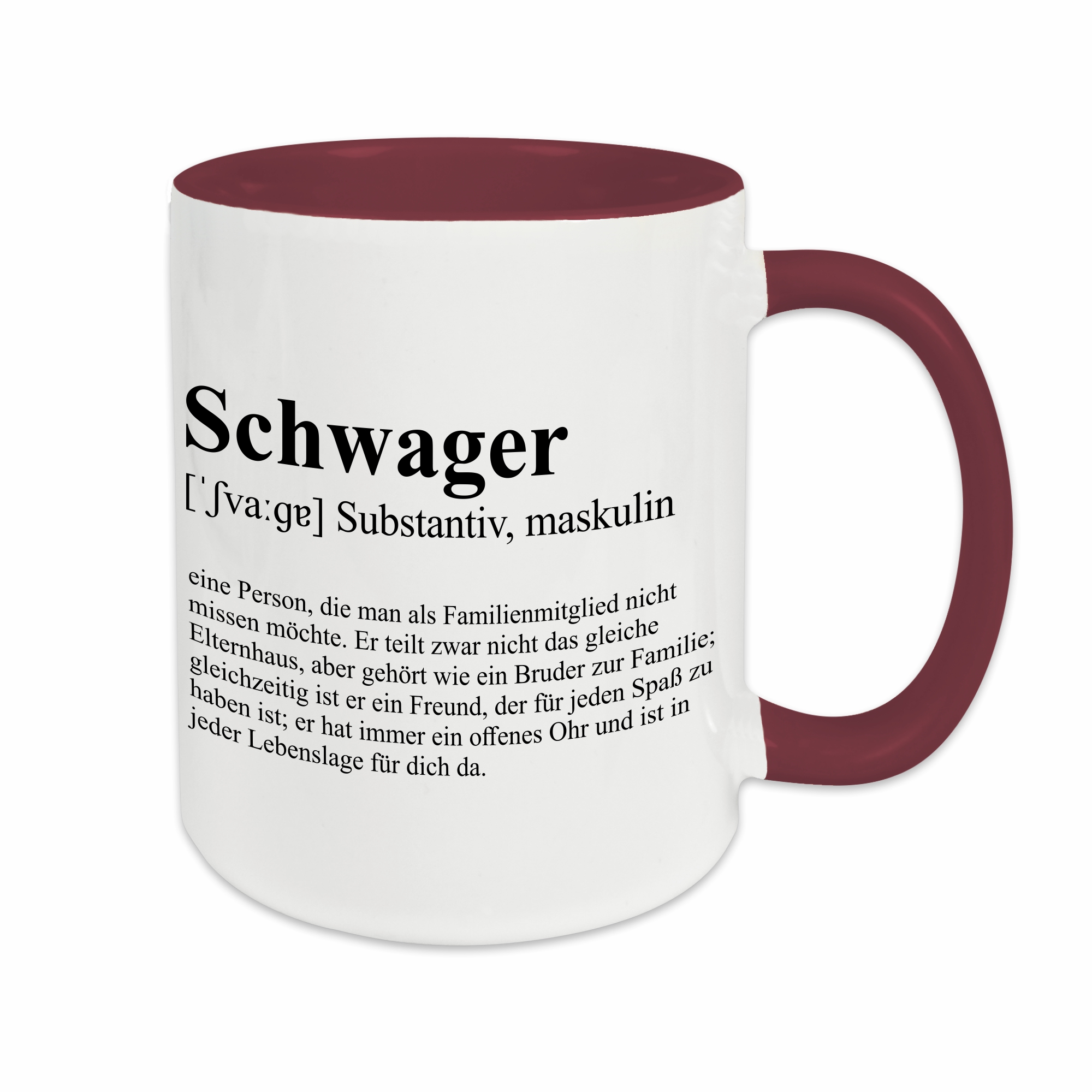 Tasse - Definition Schwager burgund ohne Personalisierung