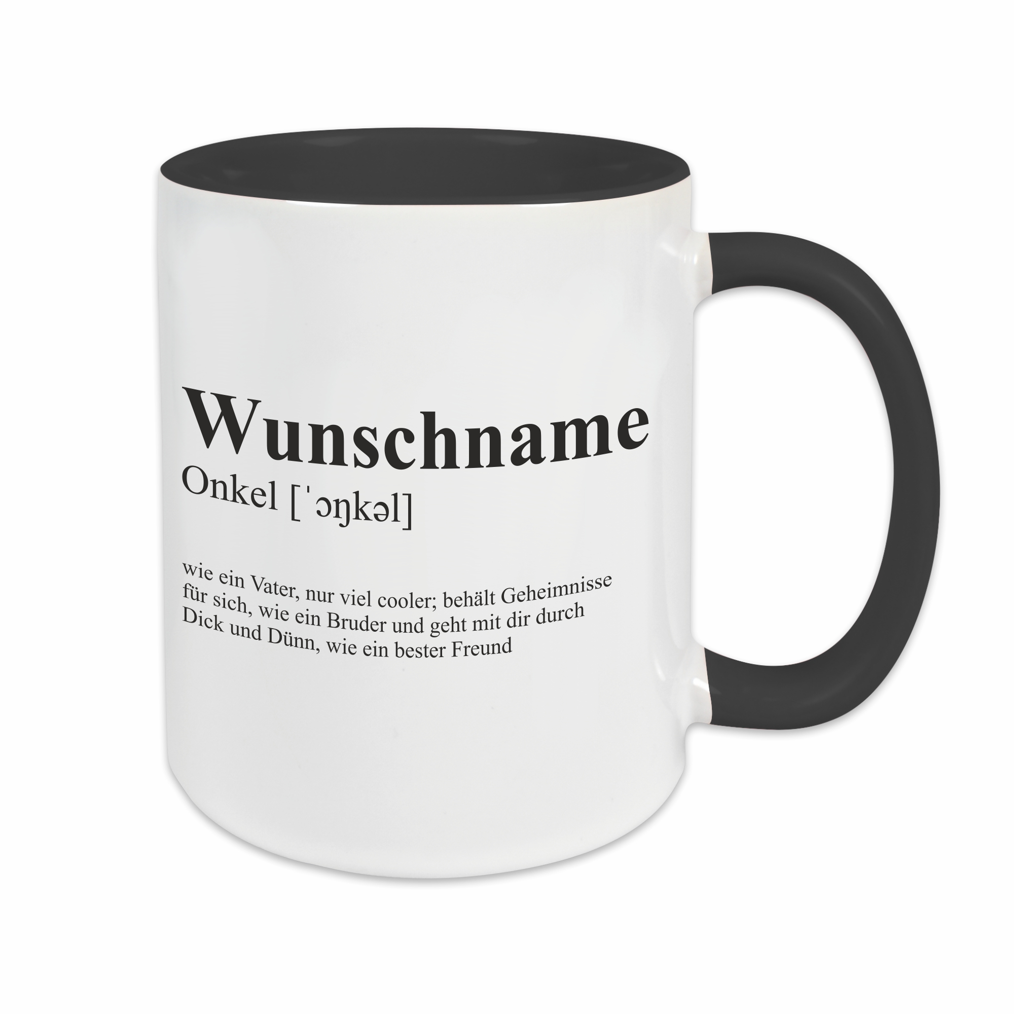 Tasse - Definition Onkel schwarz personalisiert