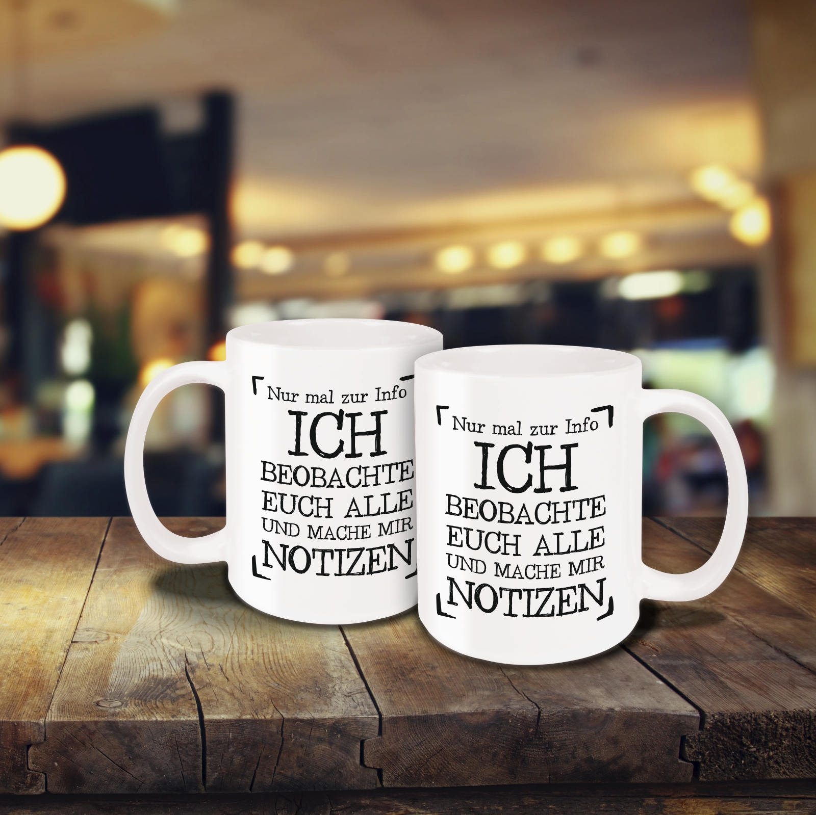 Tasse - Ich beobachte euch weiß