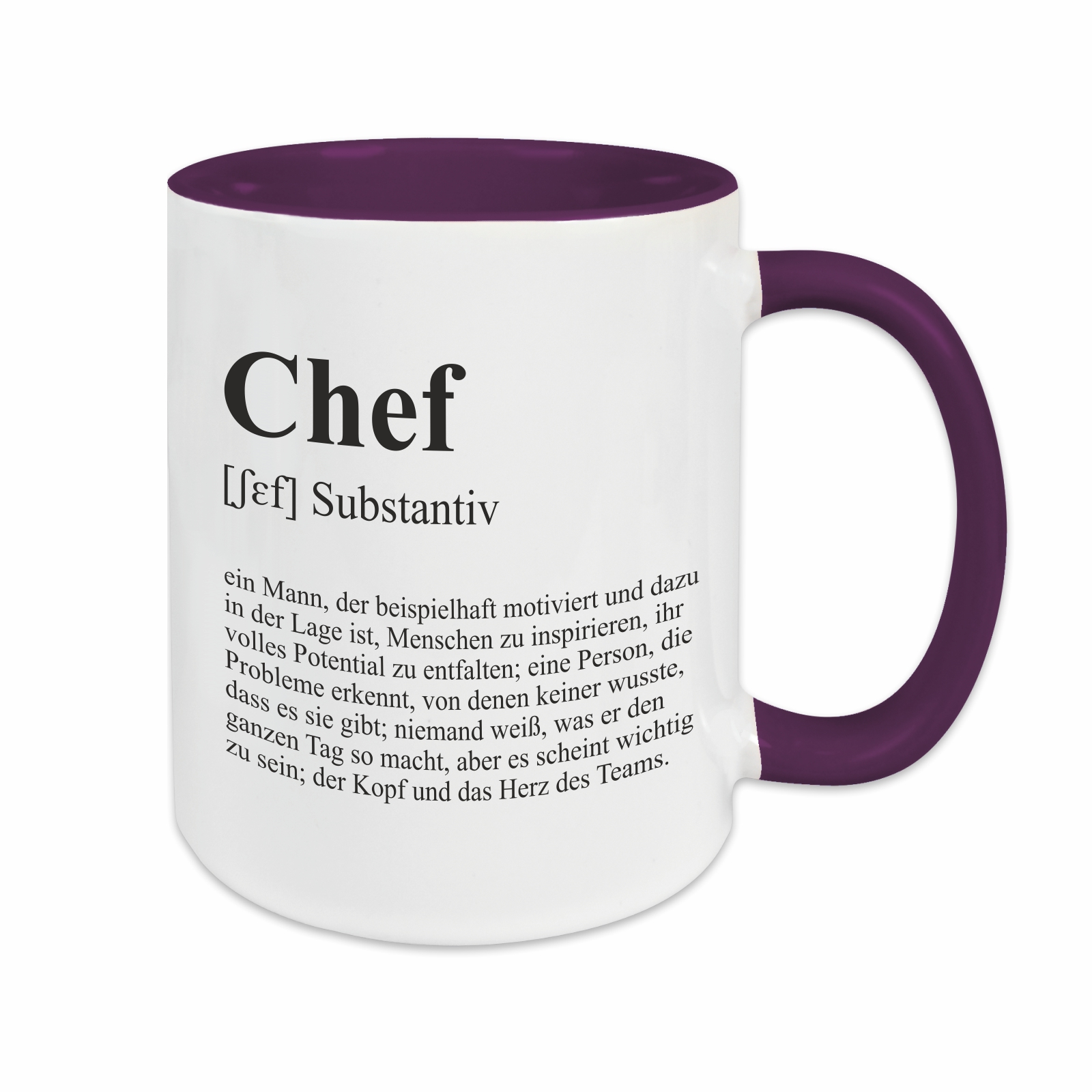 Tasse - Definition Chef lila