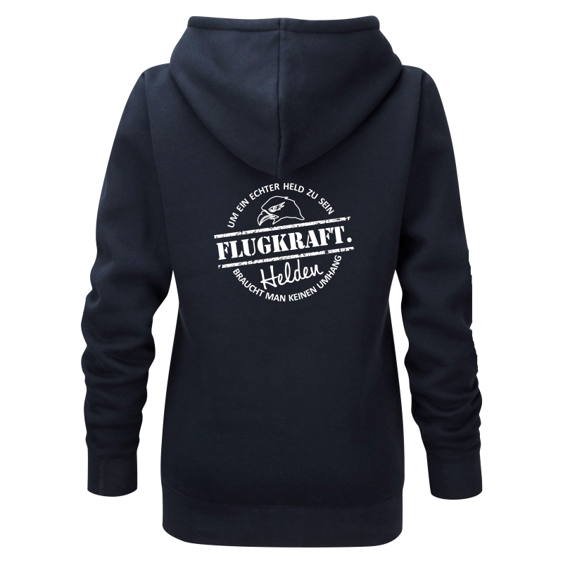 Damen Sweatjacke - Helden Button dunkelblau XXL