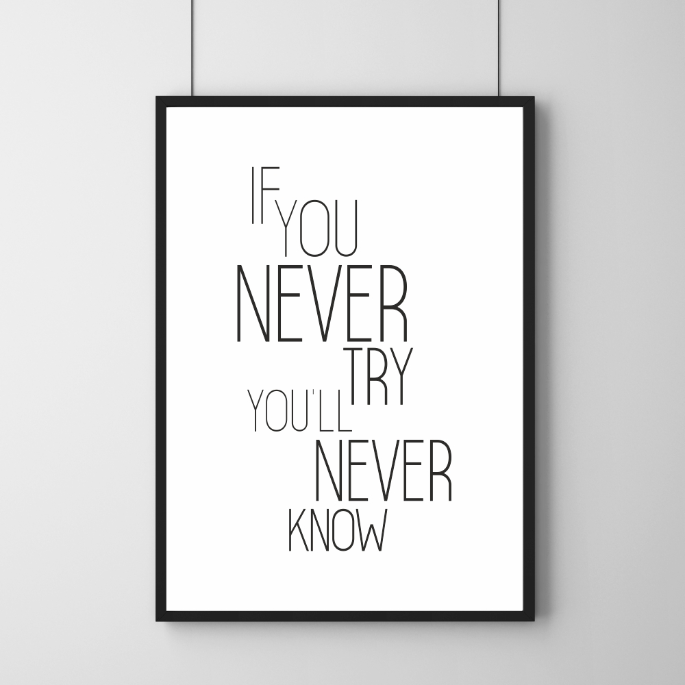 Poster - If You Never Try ...