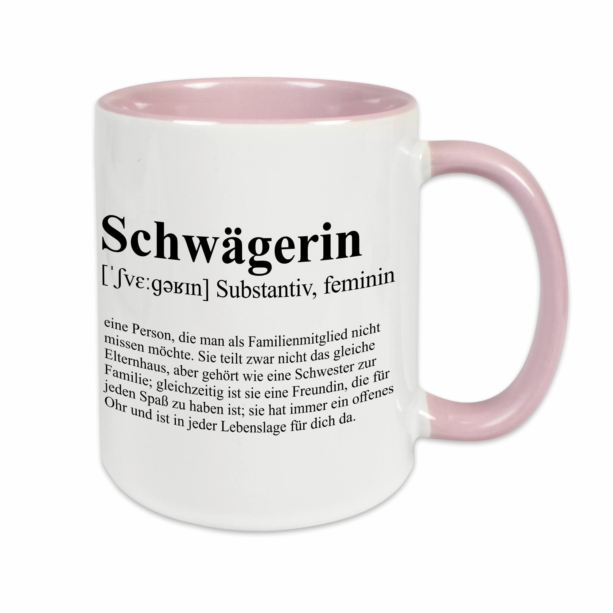 Tasse - Definition Schwägerin rosa ohne Personalisierung