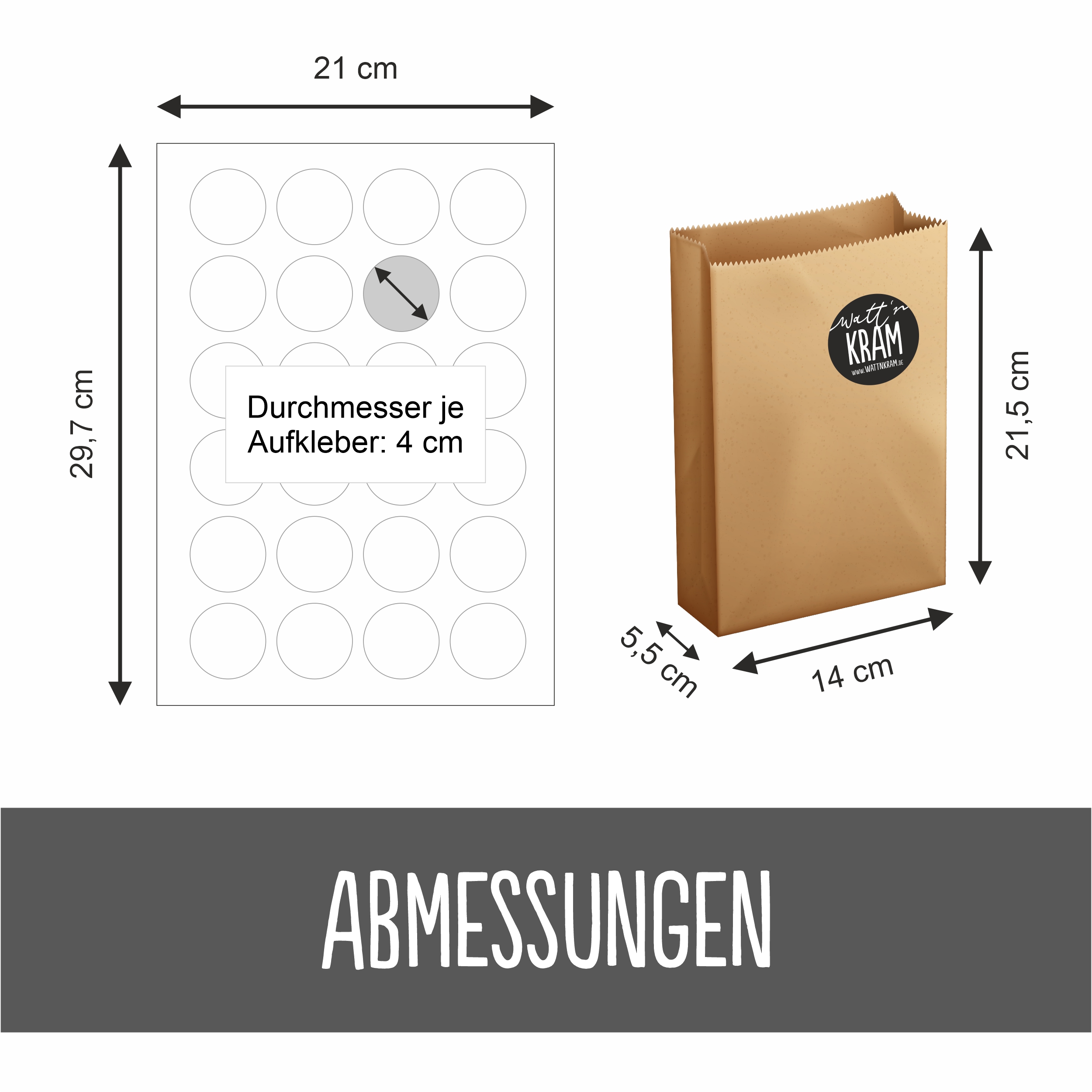 Adventskalender Zahlen Aufkleber - 24 Sticker mit 24 Tüten zum selbst Befüllen - weiss