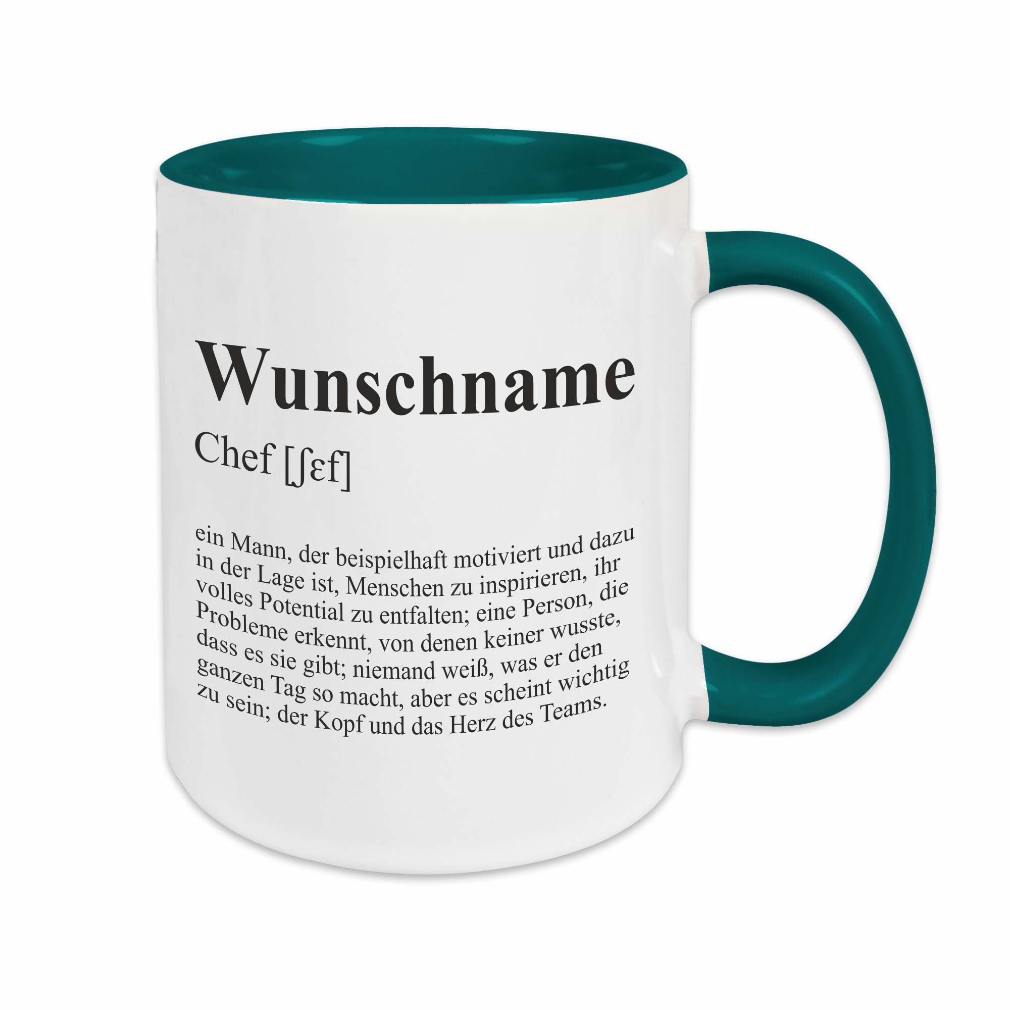 Tasse - Definition Chef petrol personalisiert