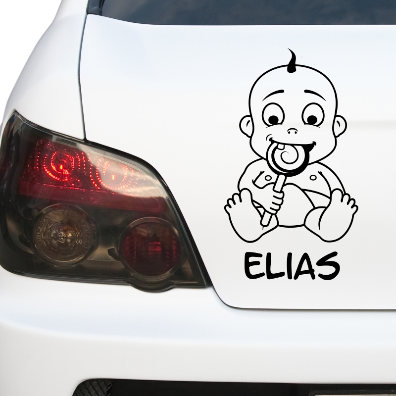 Kfz-Aufkleber - Baby mit Lolly