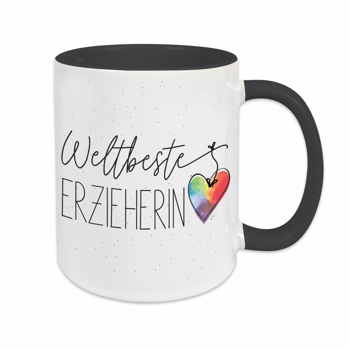 Tasse - Weltbeste Erzieherin schwarz
