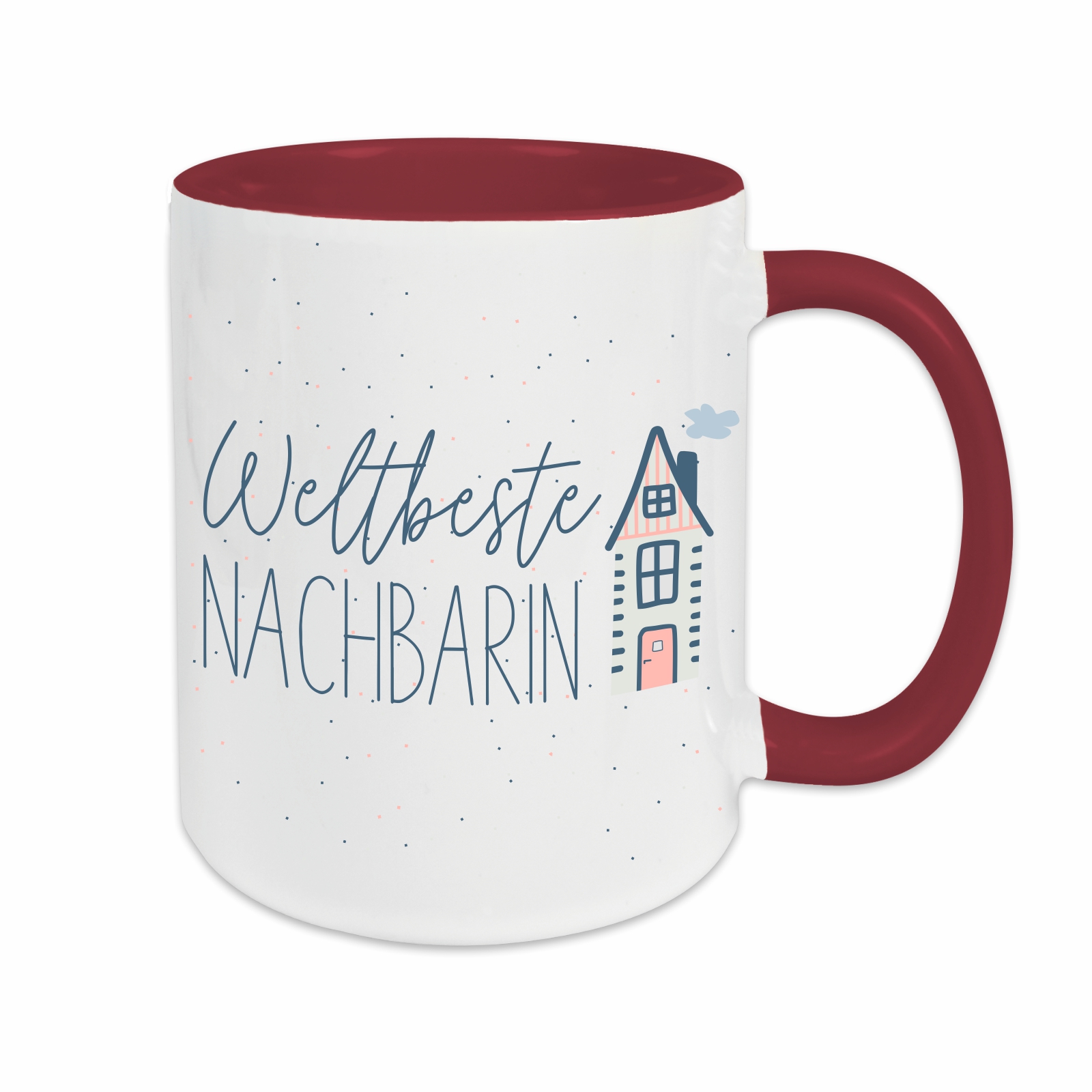 Tasse - Weltbeste Nachbarin burgund