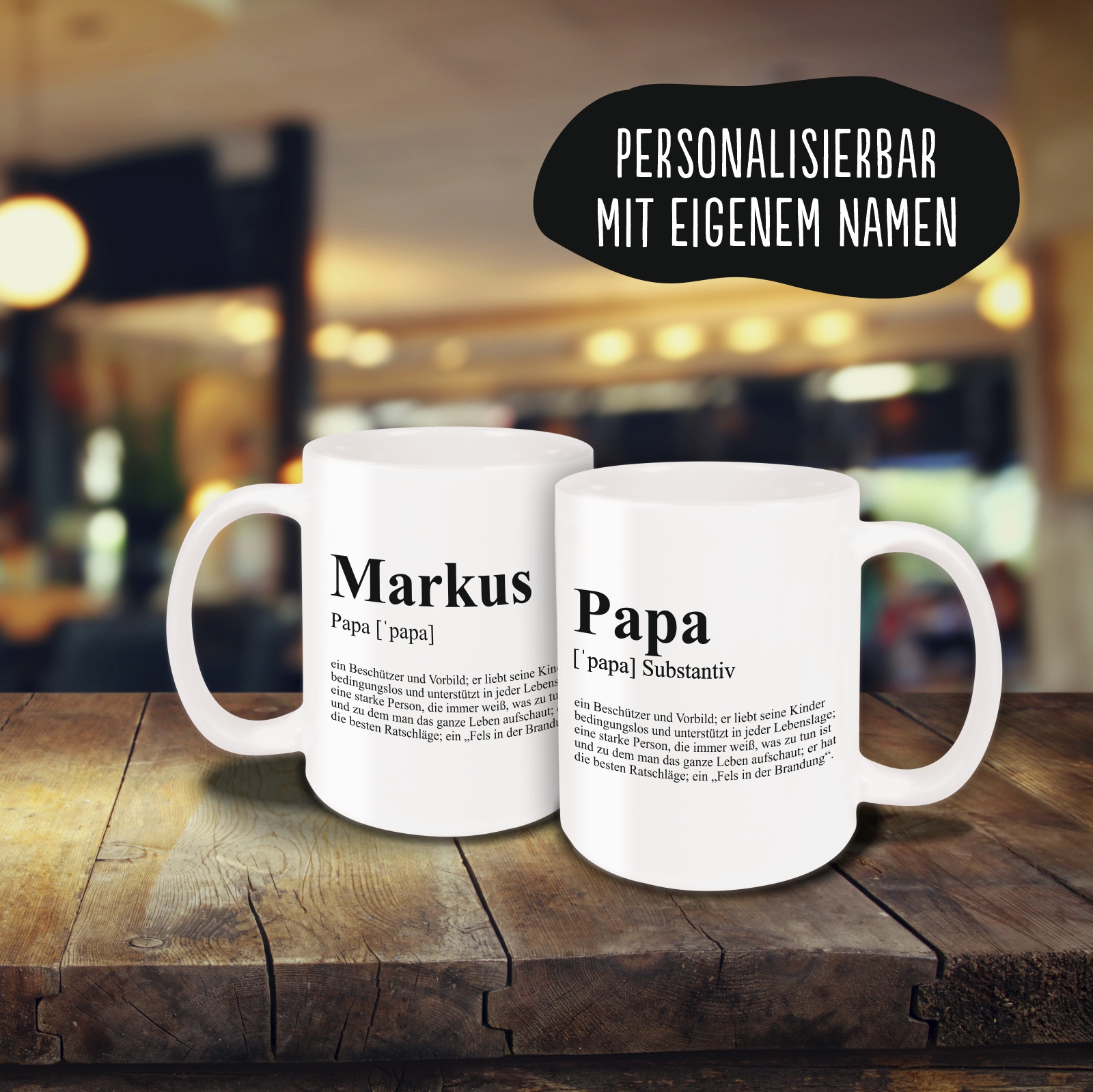 Tasse - Definition Papa weiß