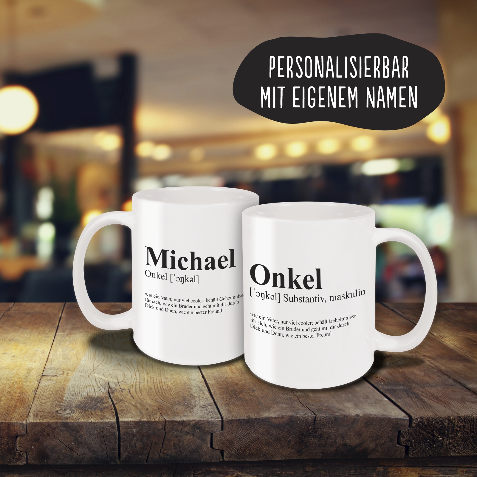 Tasse - Definition Onkel weiß