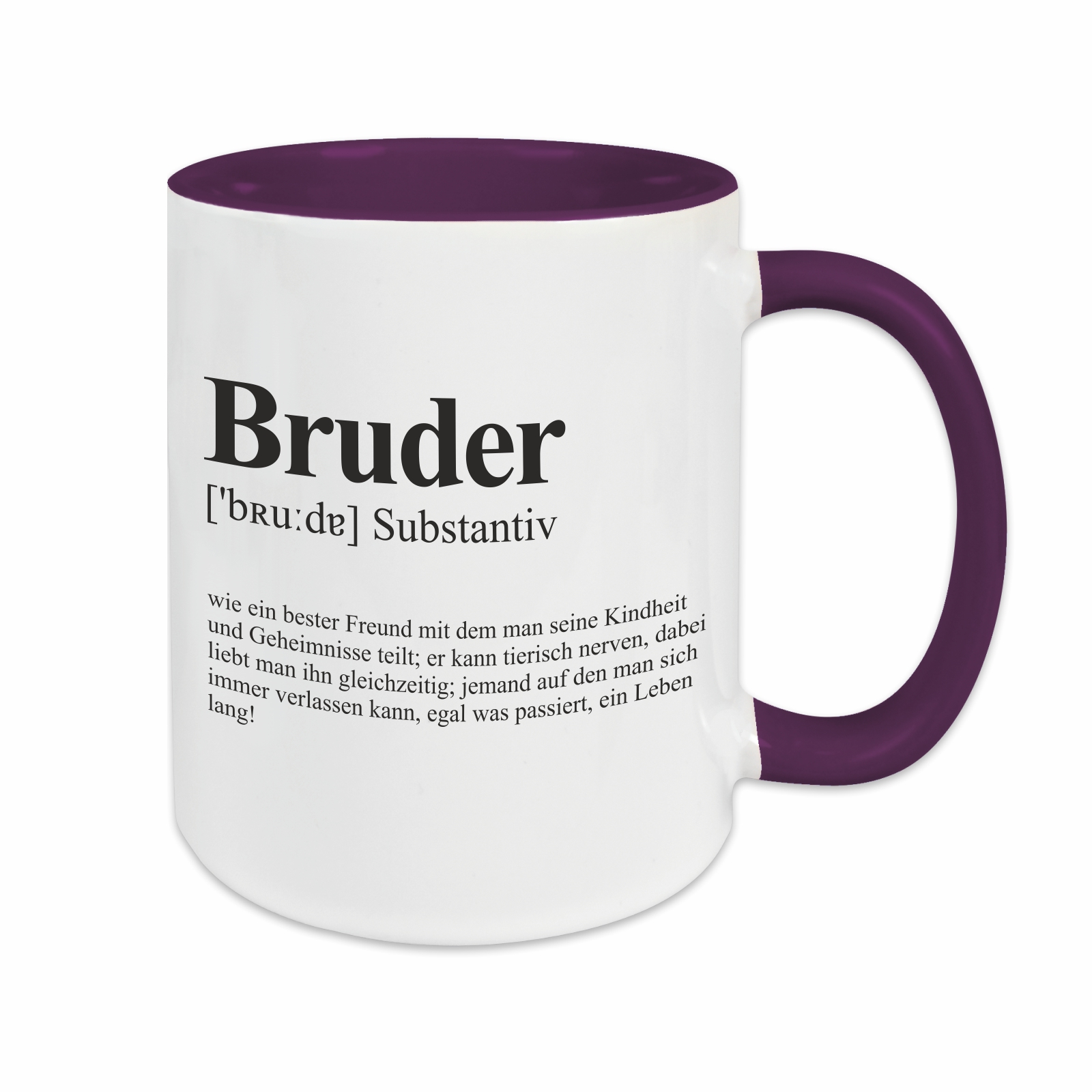 Tasse - Definition Bruder lila