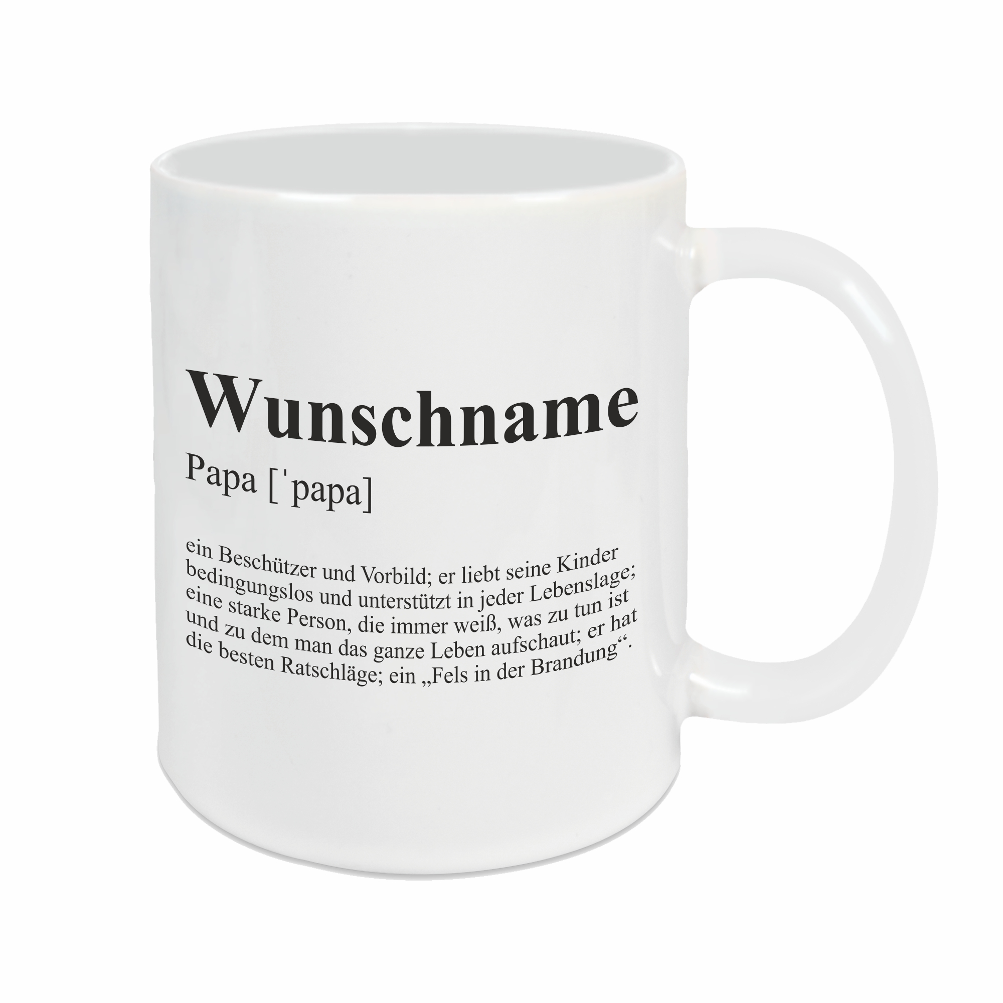 Tasse - Definition Papa weiß personalisiert