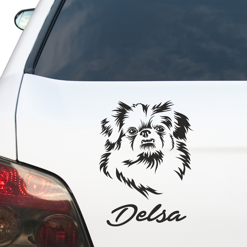 Kfz-Aufkleber - Hund Pekinese