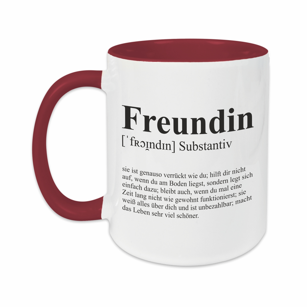 Tasse - Definition Freundin burgund