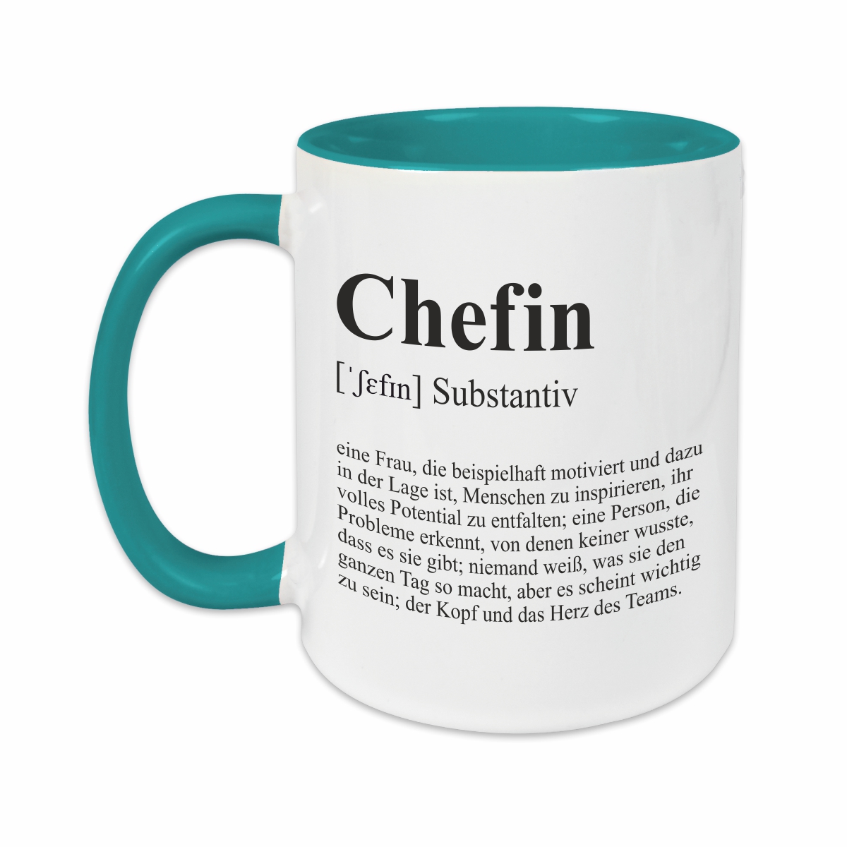 Tasse - Definition Chefin türkis