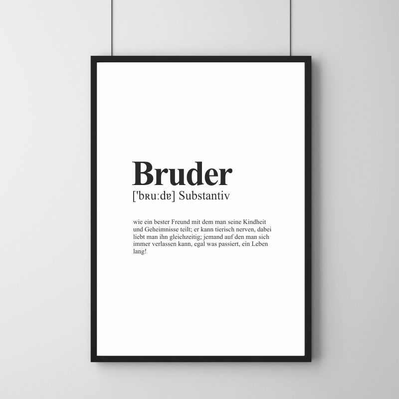 Poster - Definition Bruder