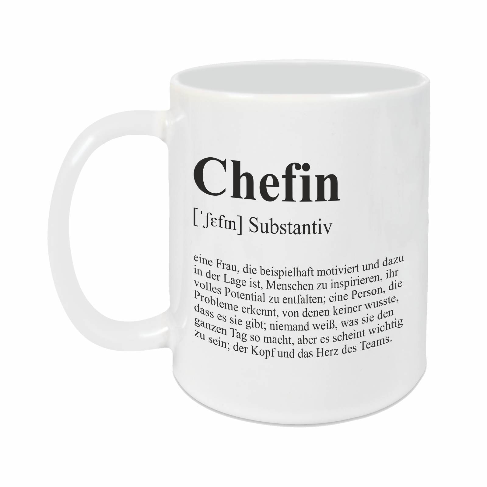 Tasse - Definition Chefin weiß