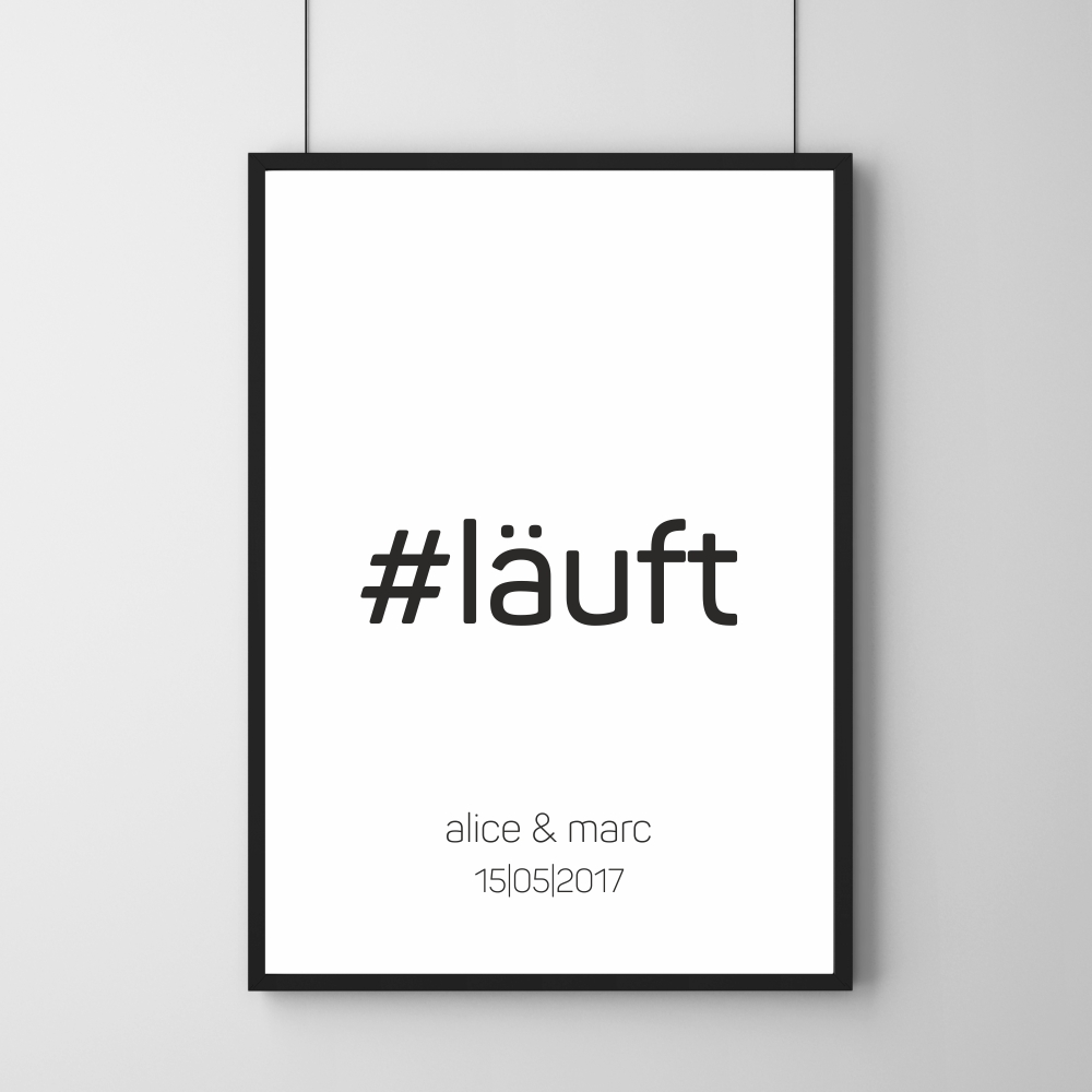 Poster - #Läuft - Personalisierbar 30 x 40 cm
