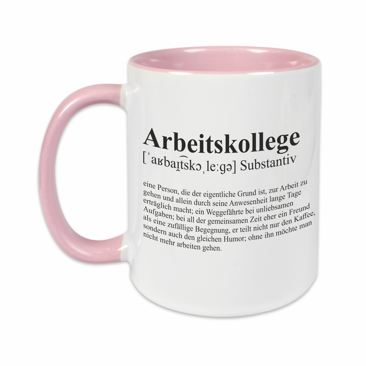 Tasse - Definition Arbeitskollege rosa