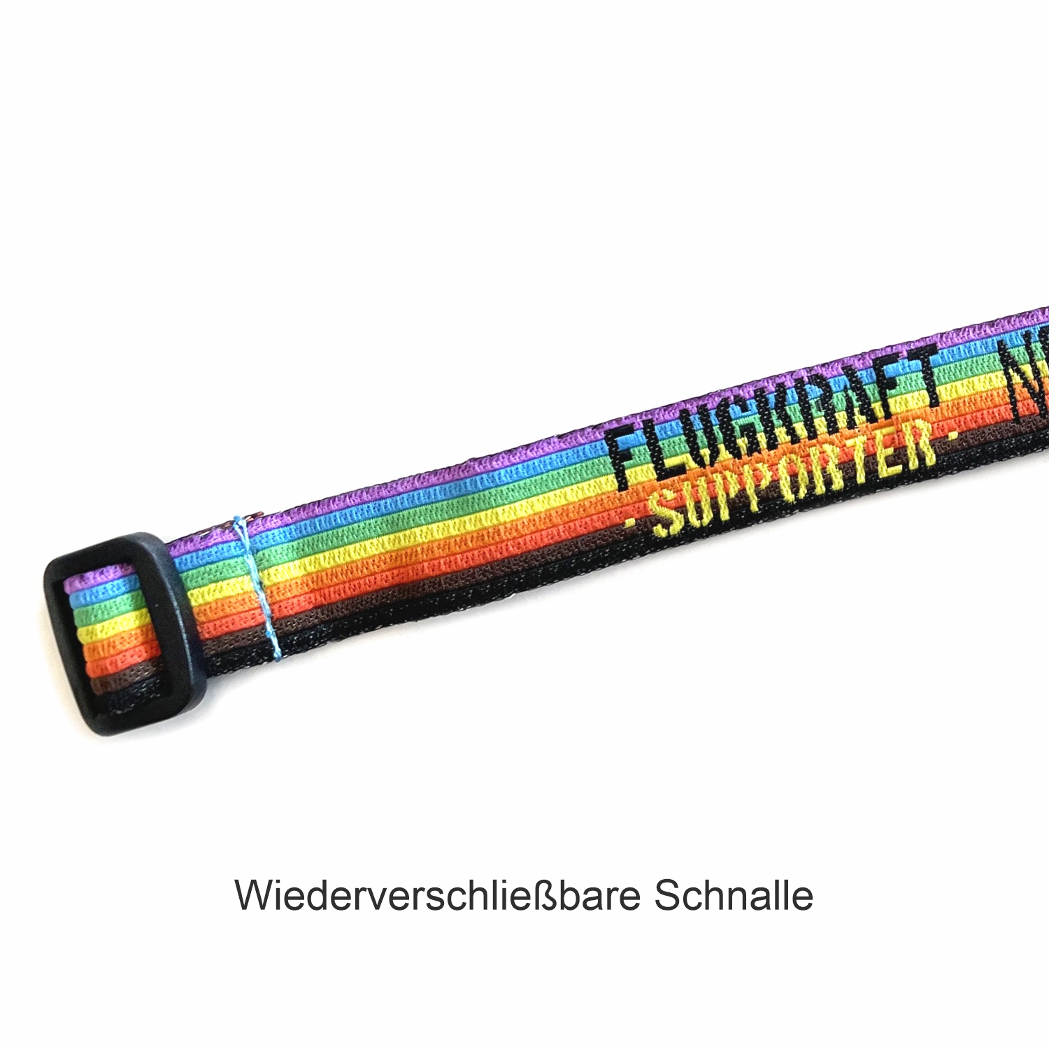 Flugkraft Stoffarmband Supporter Rainbow