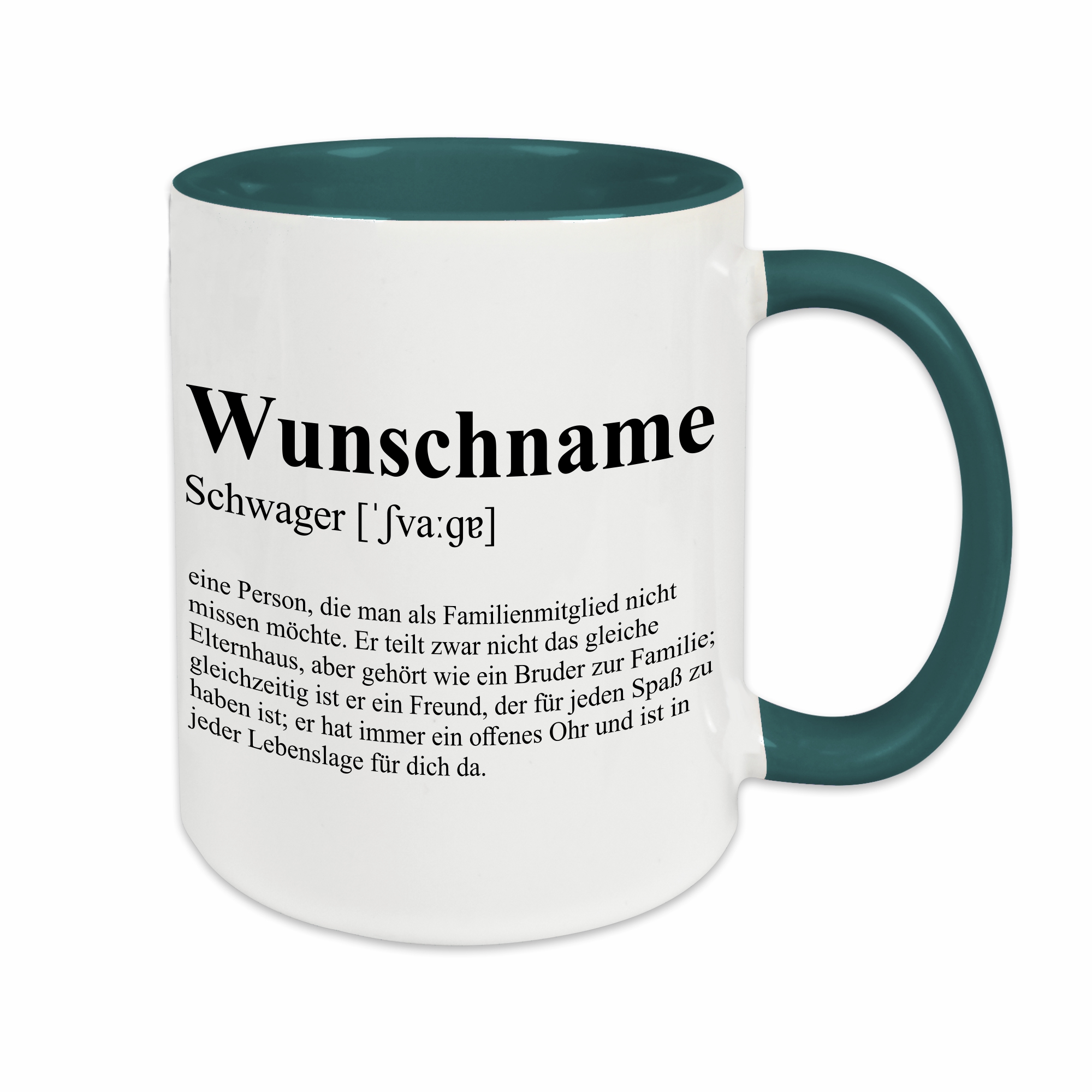 Tasse - Definition Schwager petrol personalisiert