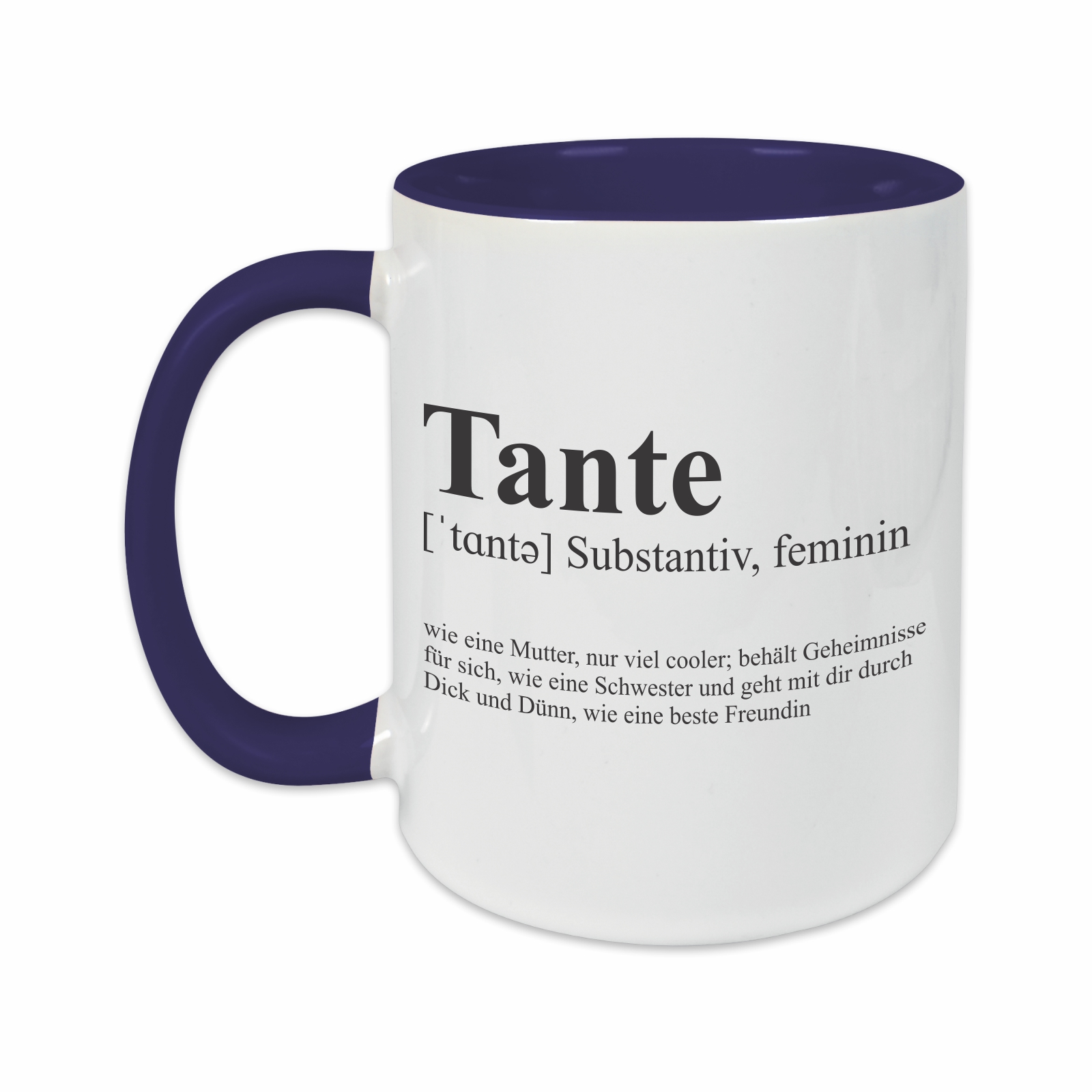Tasse - Definition Tante dunkelblau