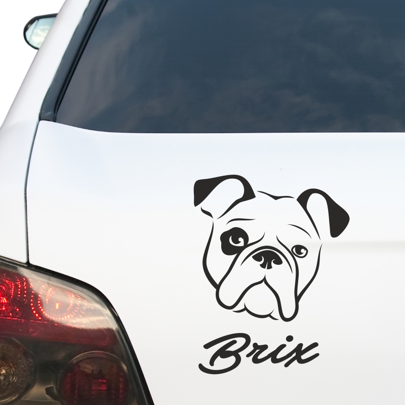 Kfz-Aufkleber - Englische Bulldogge