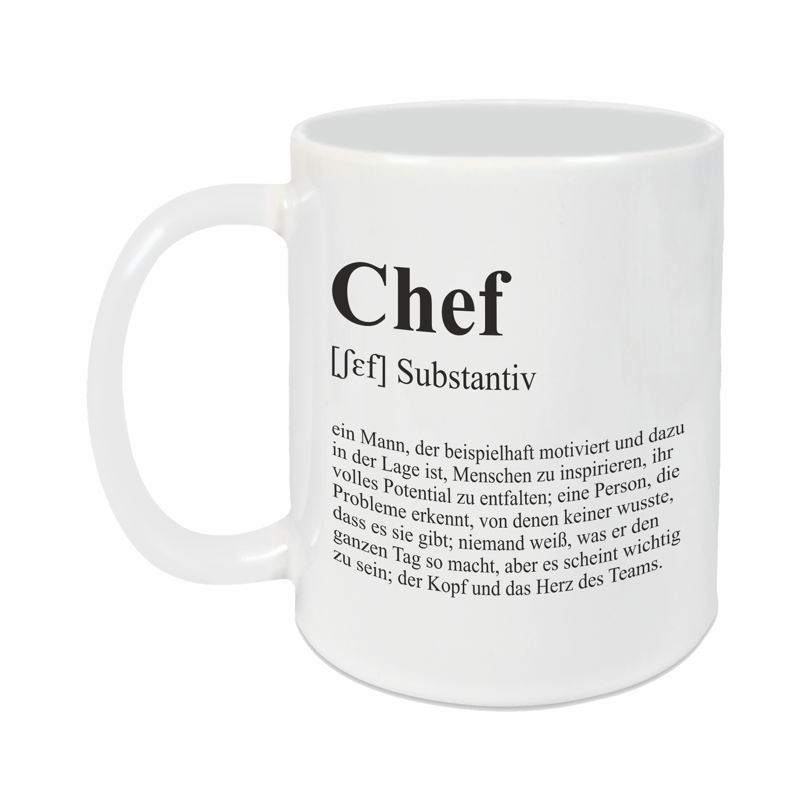 Tasse - Definition Chef weiß