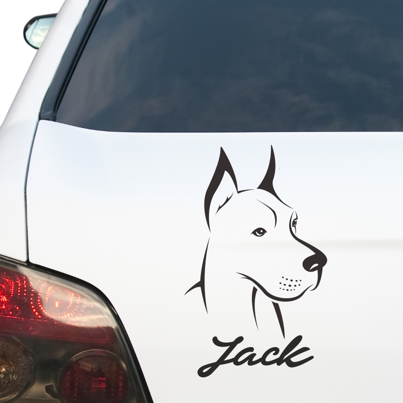 Kfz-Aufkleber - Hund Dogge