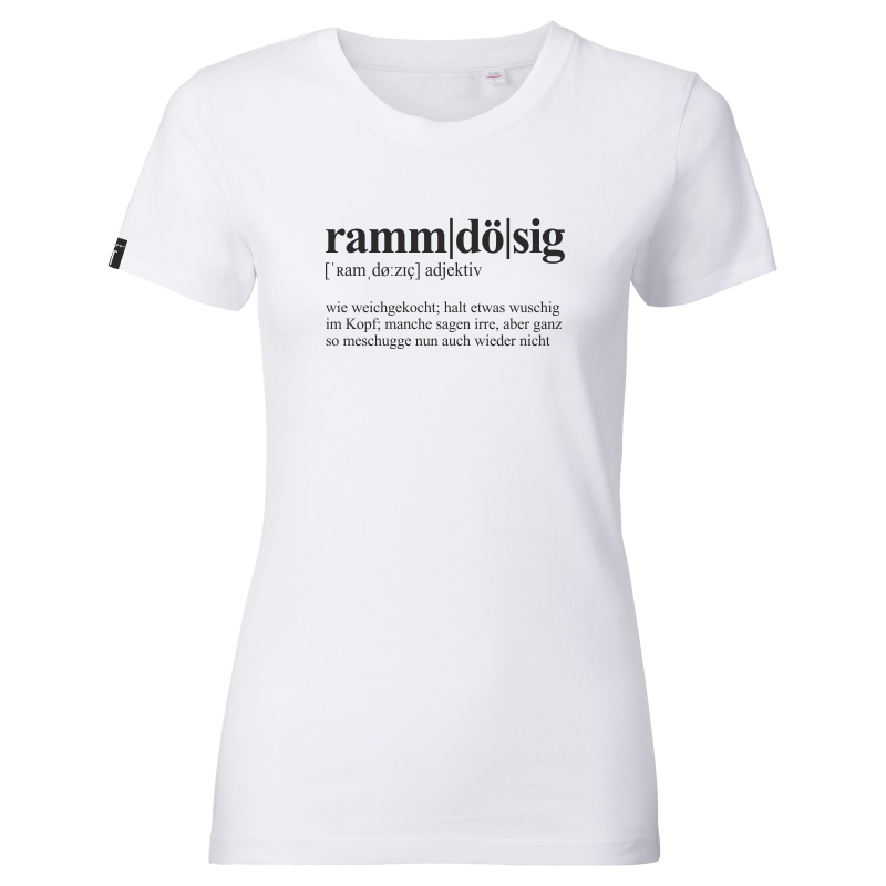 Damen T-Shirt - Rammdösig weiss 3XL