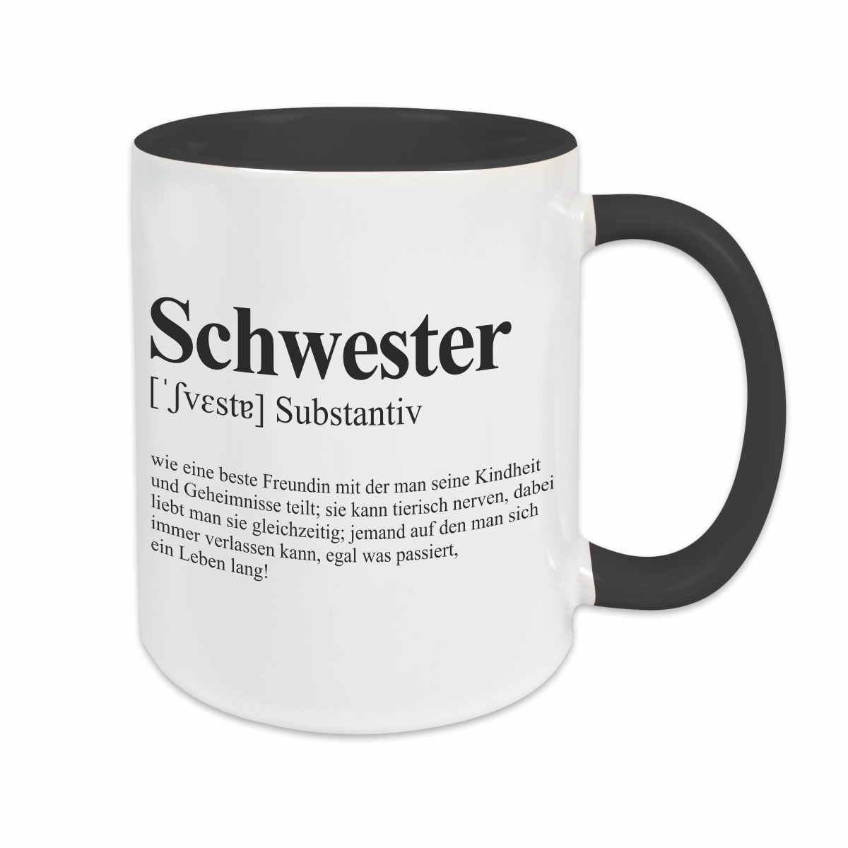 Tasse - Definition Schwester schwarz