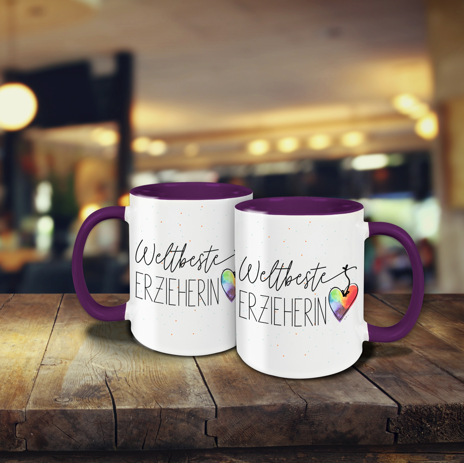 Tasse - Weltbeste Erzieherin lila