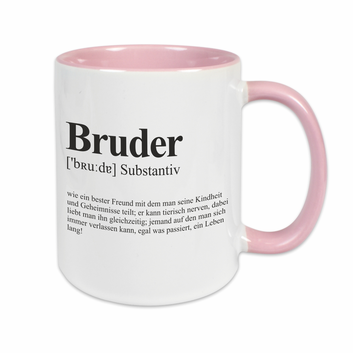Tasse - Definition Bruder rosa