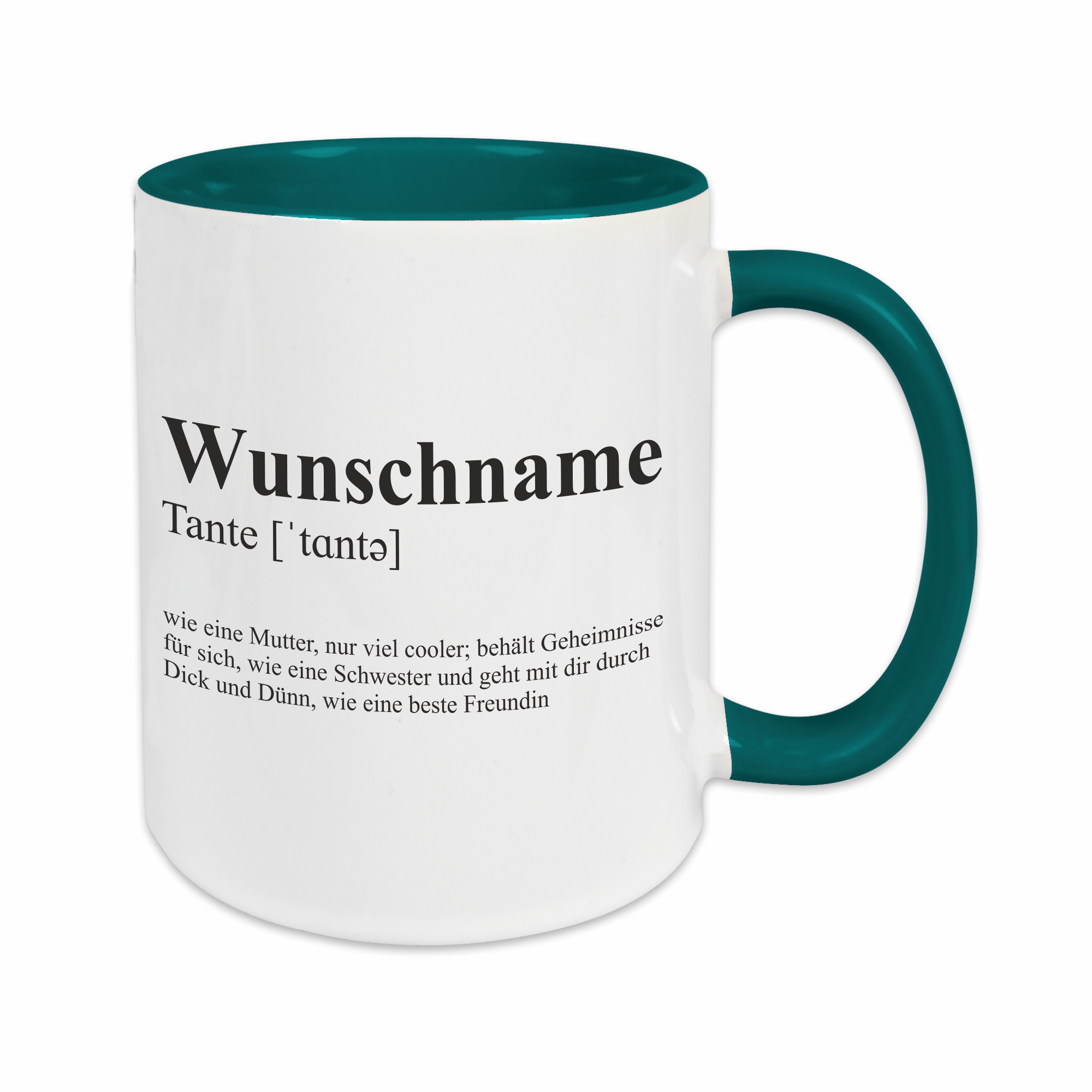 Tasse - Definition Tante petrol personalisiert
