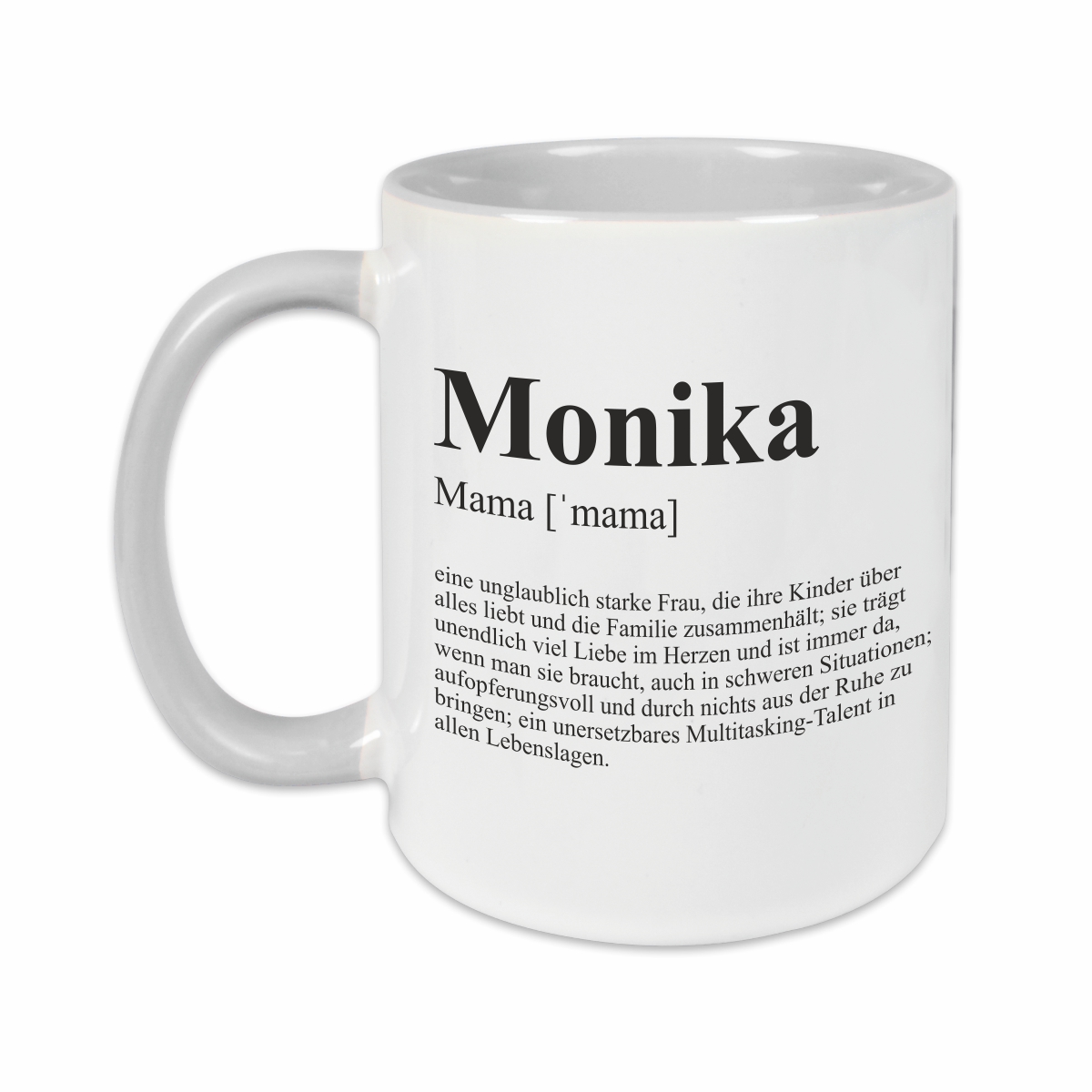 Tasse - Definition Mama grau personalisiert