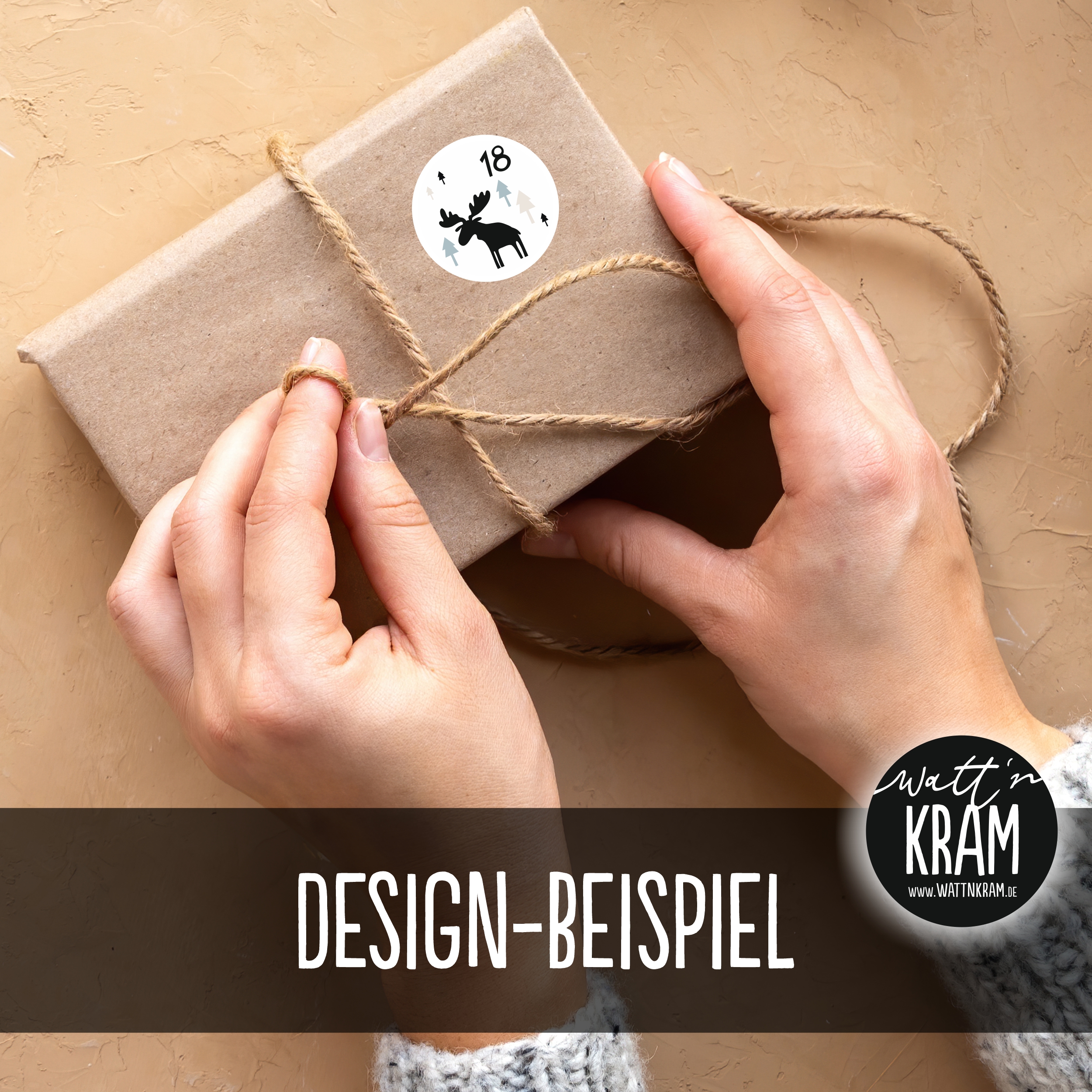 Adventskalender schwarz/weiß - Aufkleber & Tüten zum selbst Befüllen