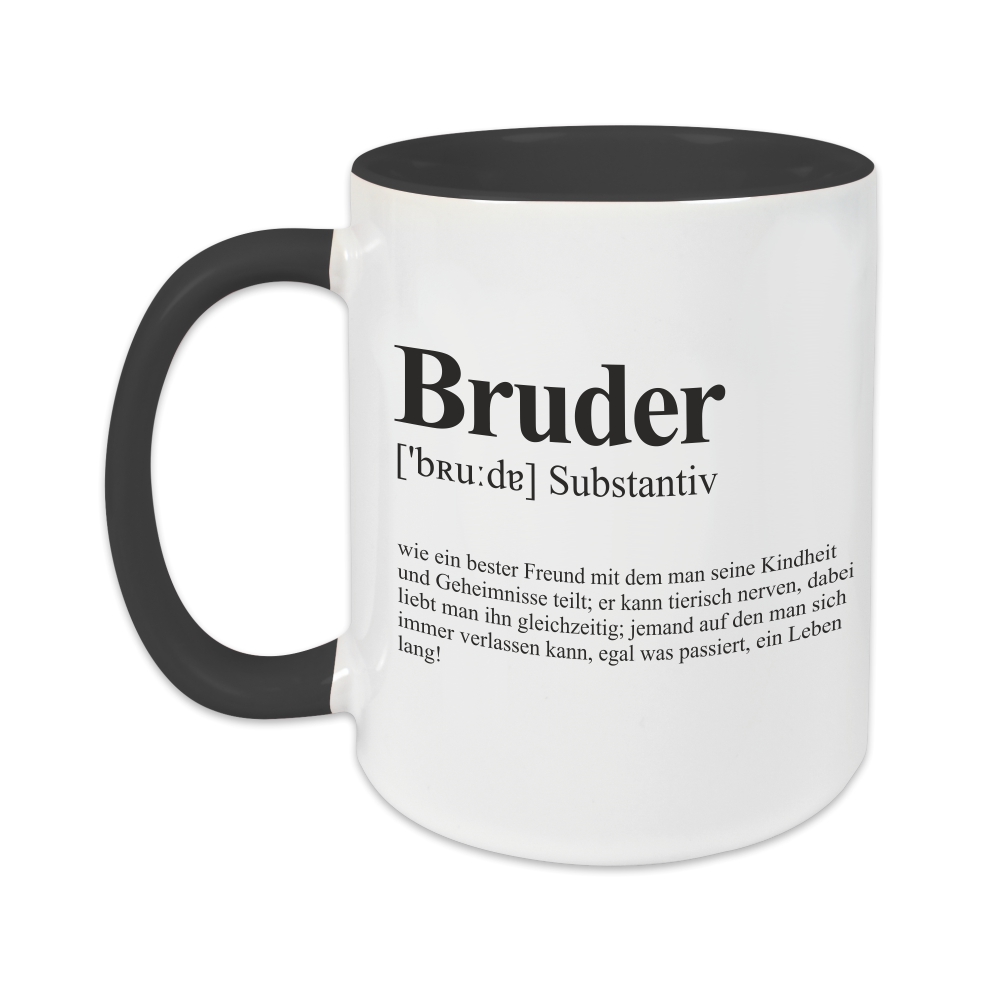 Tasse - Definition Bruder schwarz
