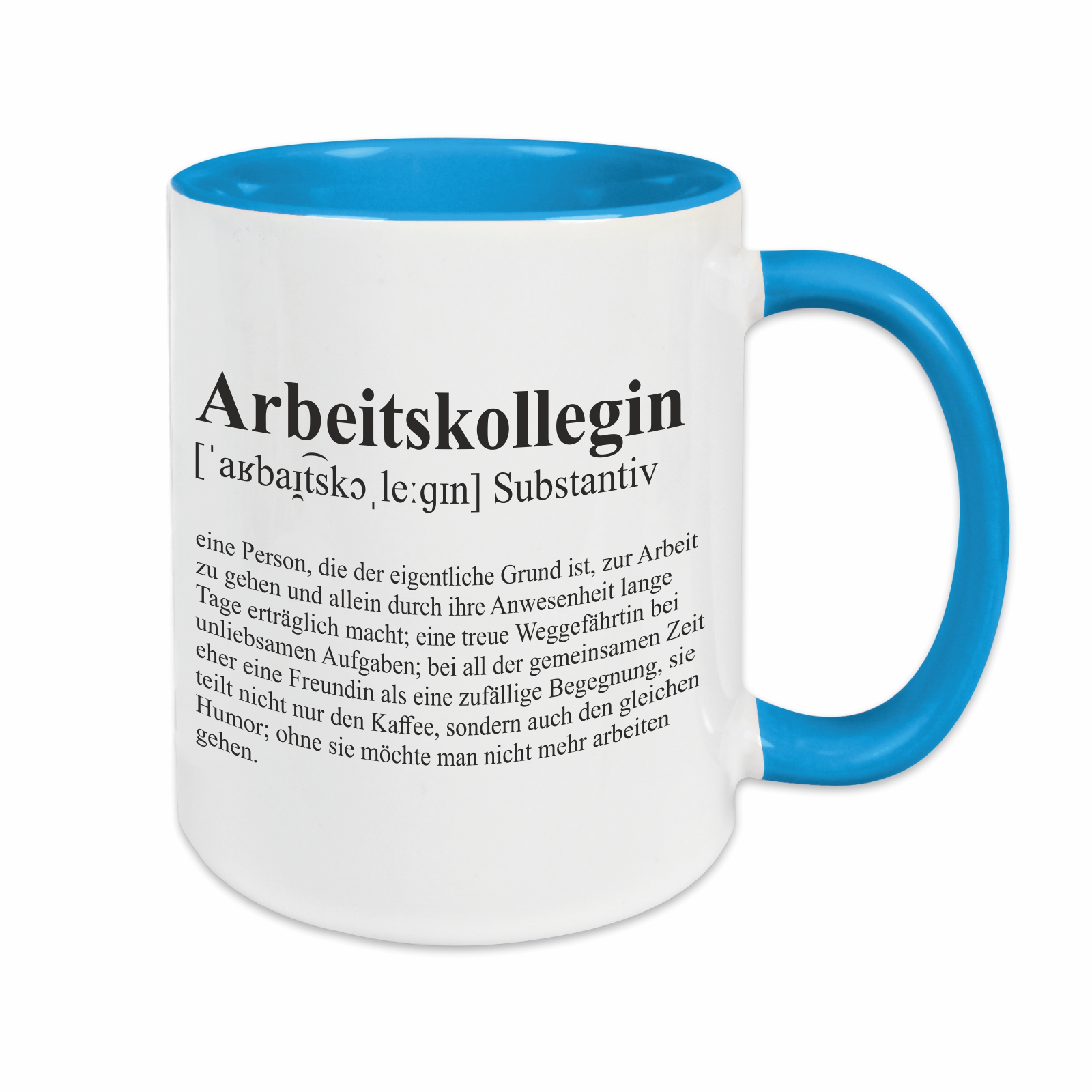 Tasse - Definition Arbeitskollegin hellblau