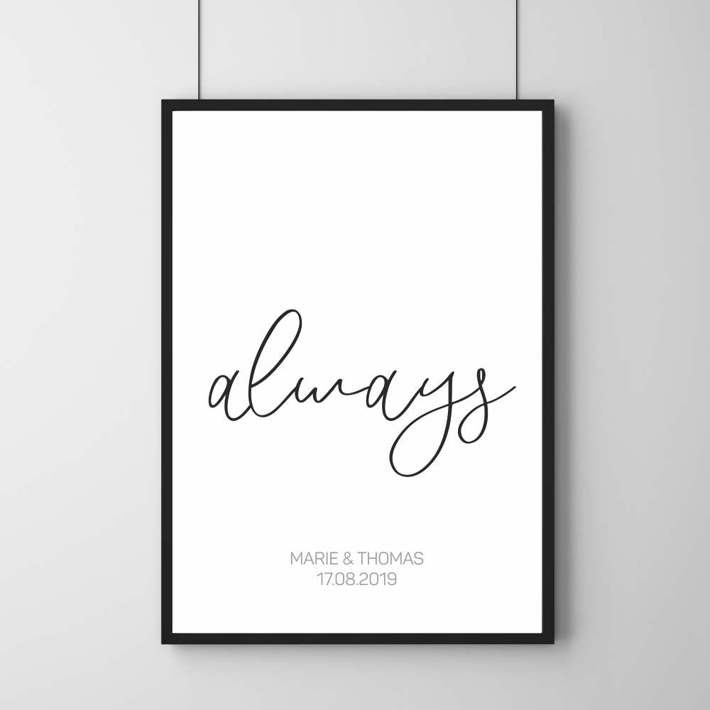 Poster - always - Personalisierbar