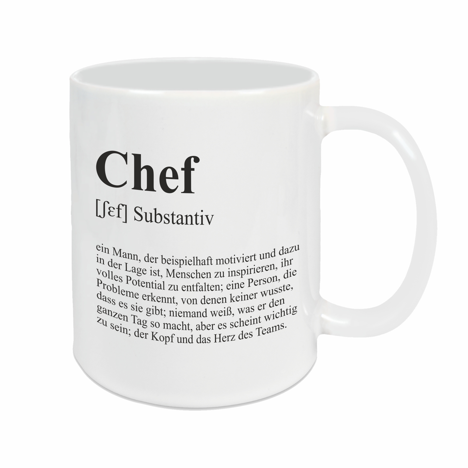 Tasse - Definition Chef weiß