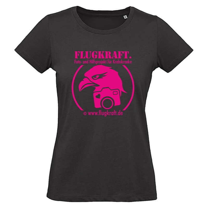 Damen T-Shirt Logo neon
