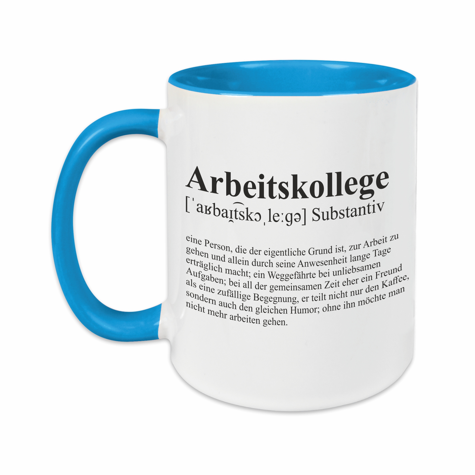 Tasse - Definition Arbeitskollege hellblau
