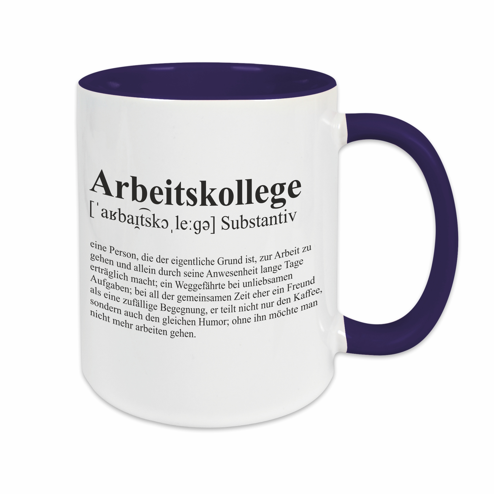 Tasse - Definition Arbeitskollege dunkelblau