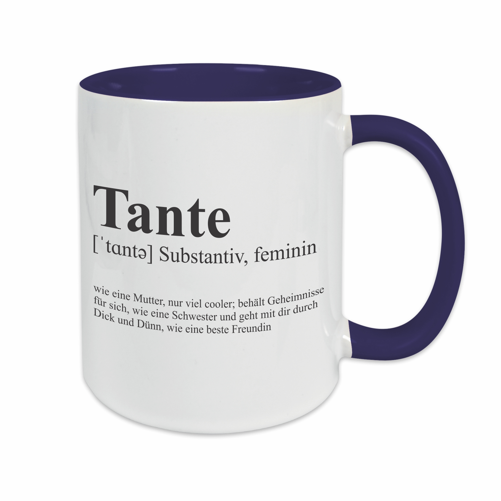 Tasse - Definition Tante dunkelblau
