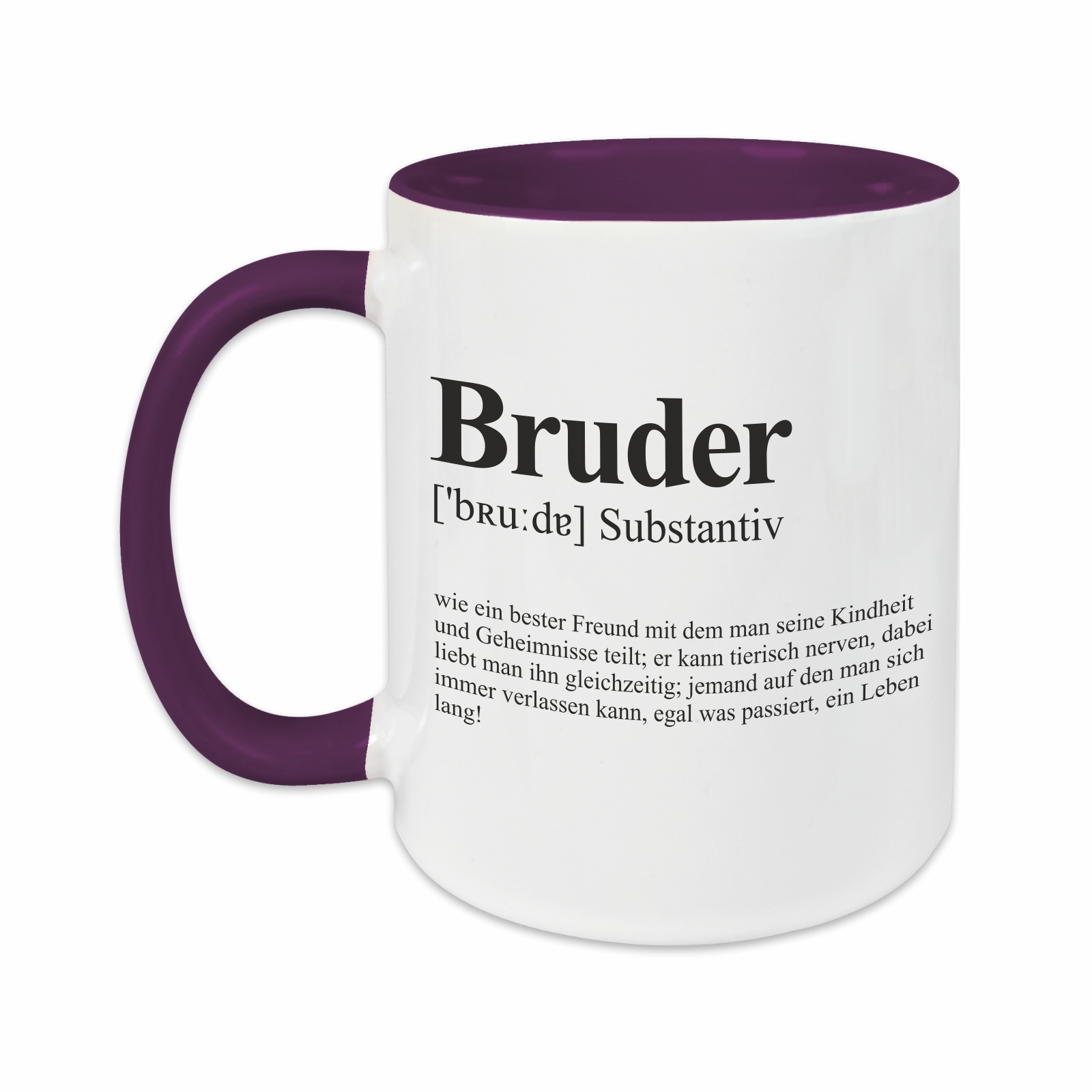 Tasse - Definition Bruder lila