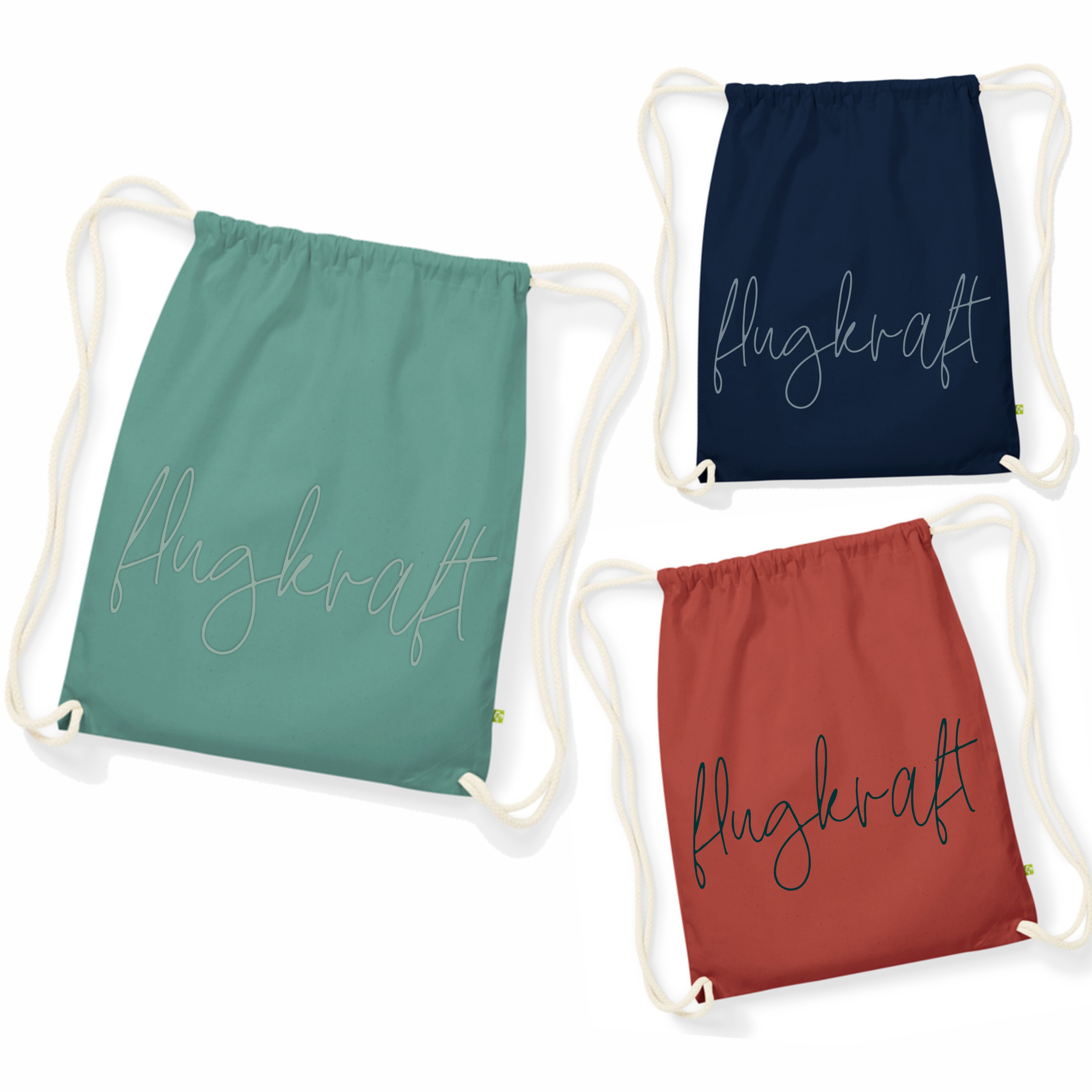 Turnbeutel - Flugkraft Schriftzug