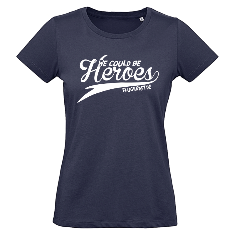 Damen T-Shirt - We could be heroes dunkelblau 2XL