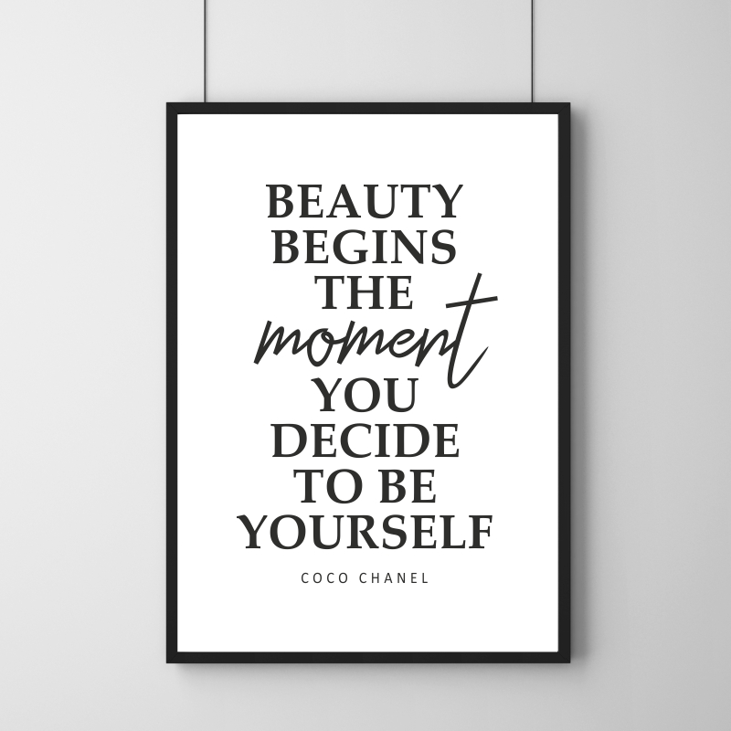 Poster - Coco Chanel Zitat 30 x 40 cm