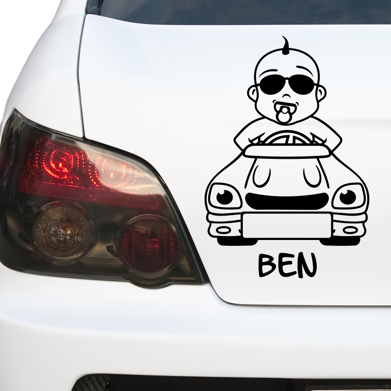 Kfz-Aufkleber - Baby cool im Auto